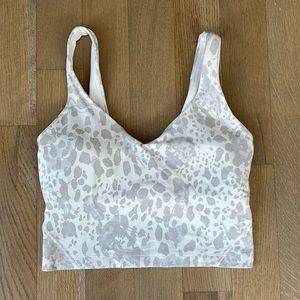 Lululemon Align Tank Top Sz 6 White/Gray Print